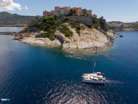 arrivee du paddle raid a Calvi